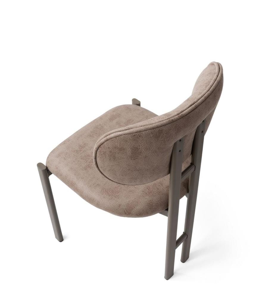 Stuhlset, 2-teilig, Nerz, Cappuccino, 100% Metall