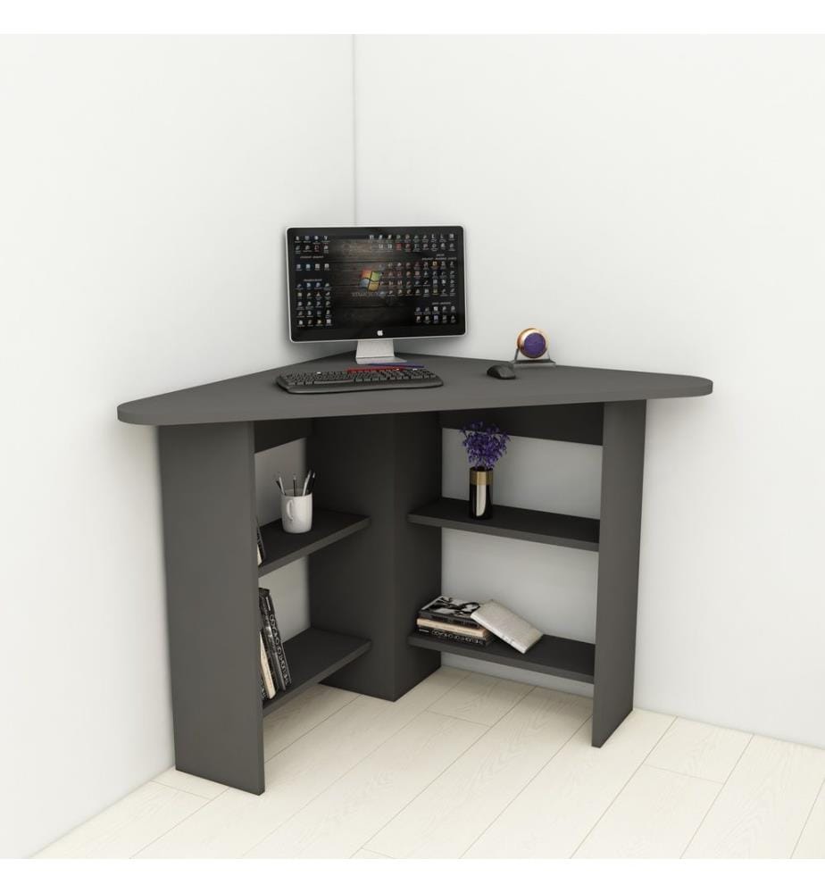 Study Desk, Anthracite, Melamine Coated Particle Board