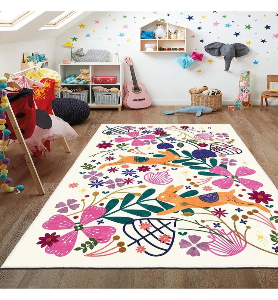 Teppich, 50 x 80, mehrfarbig, 100 % Polyester