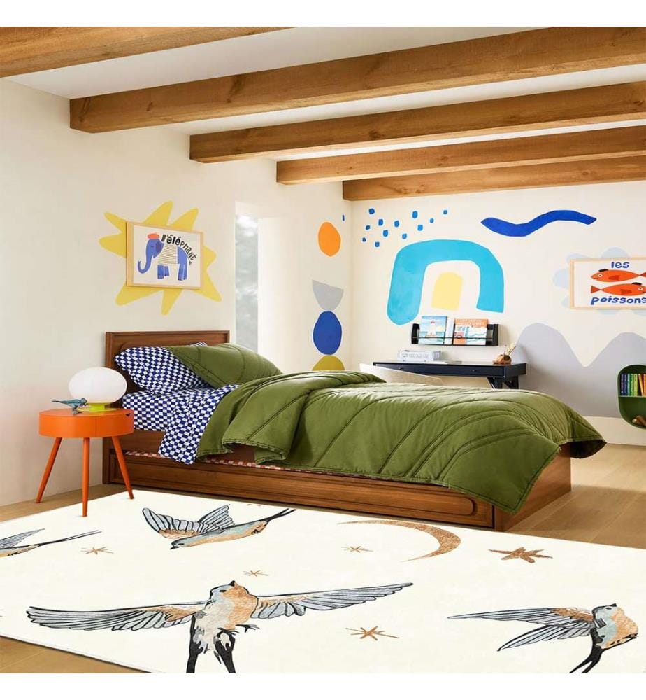 Tappeto, 100 x 150, color crema, 100% poliestere