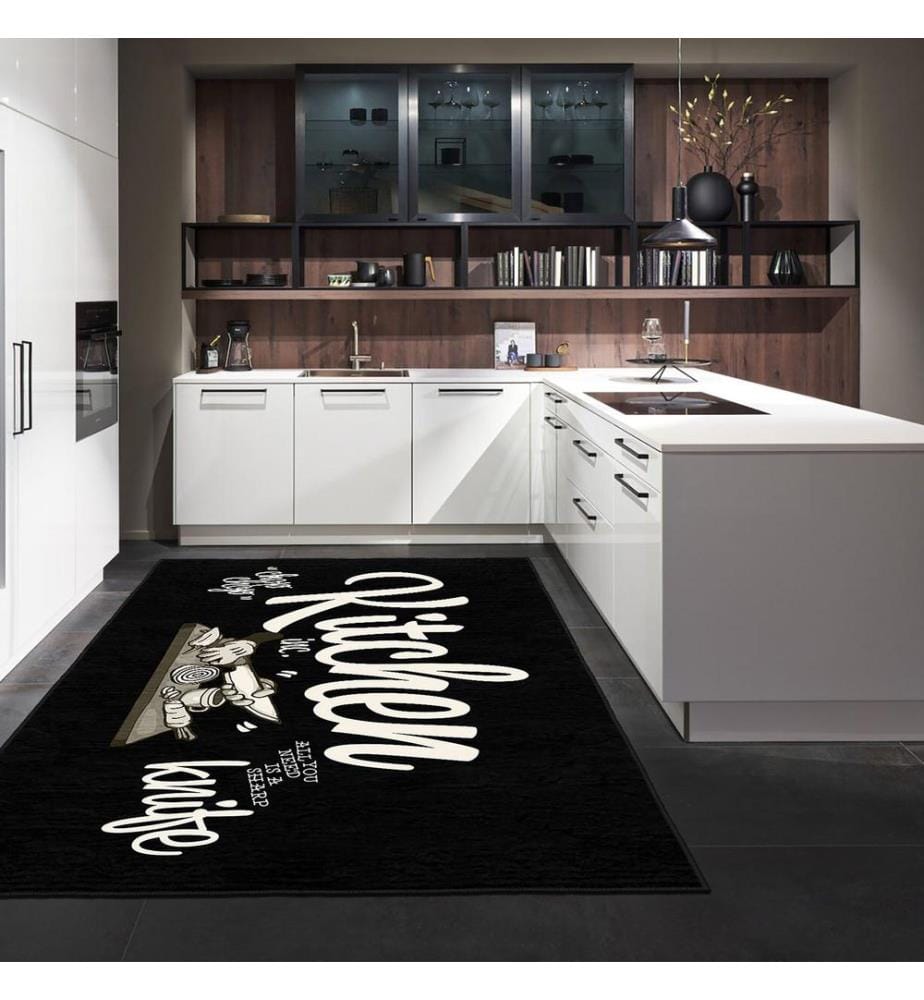 Tappeto, 120 x 180, nero, 100% poliestere