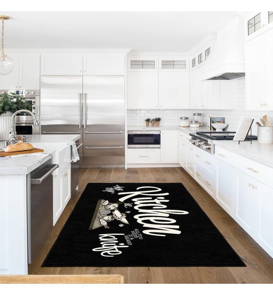 Tappeto, 60 x 100 cm, nero, 100% poliestere