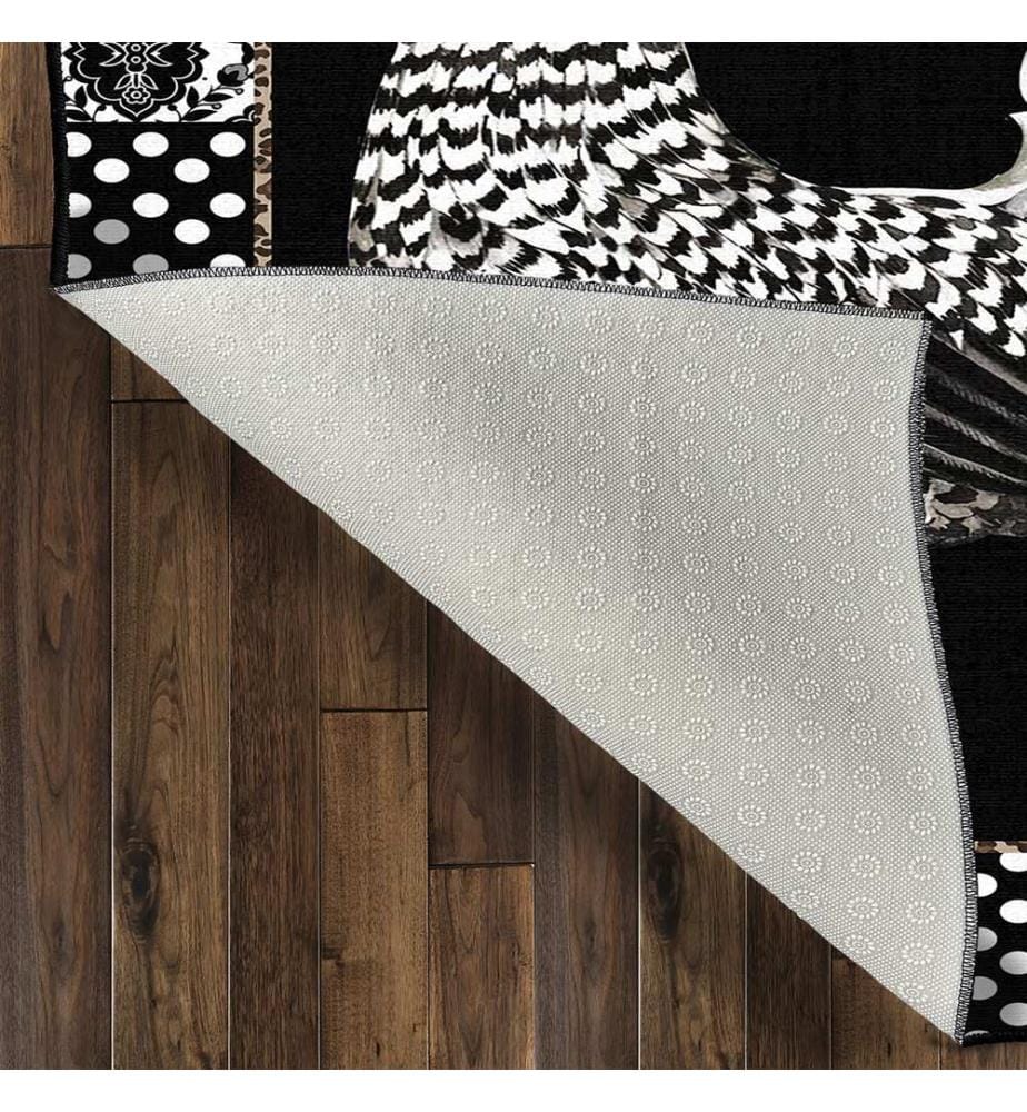 Tappeto, 120 x 180, nero, 100% poliestere