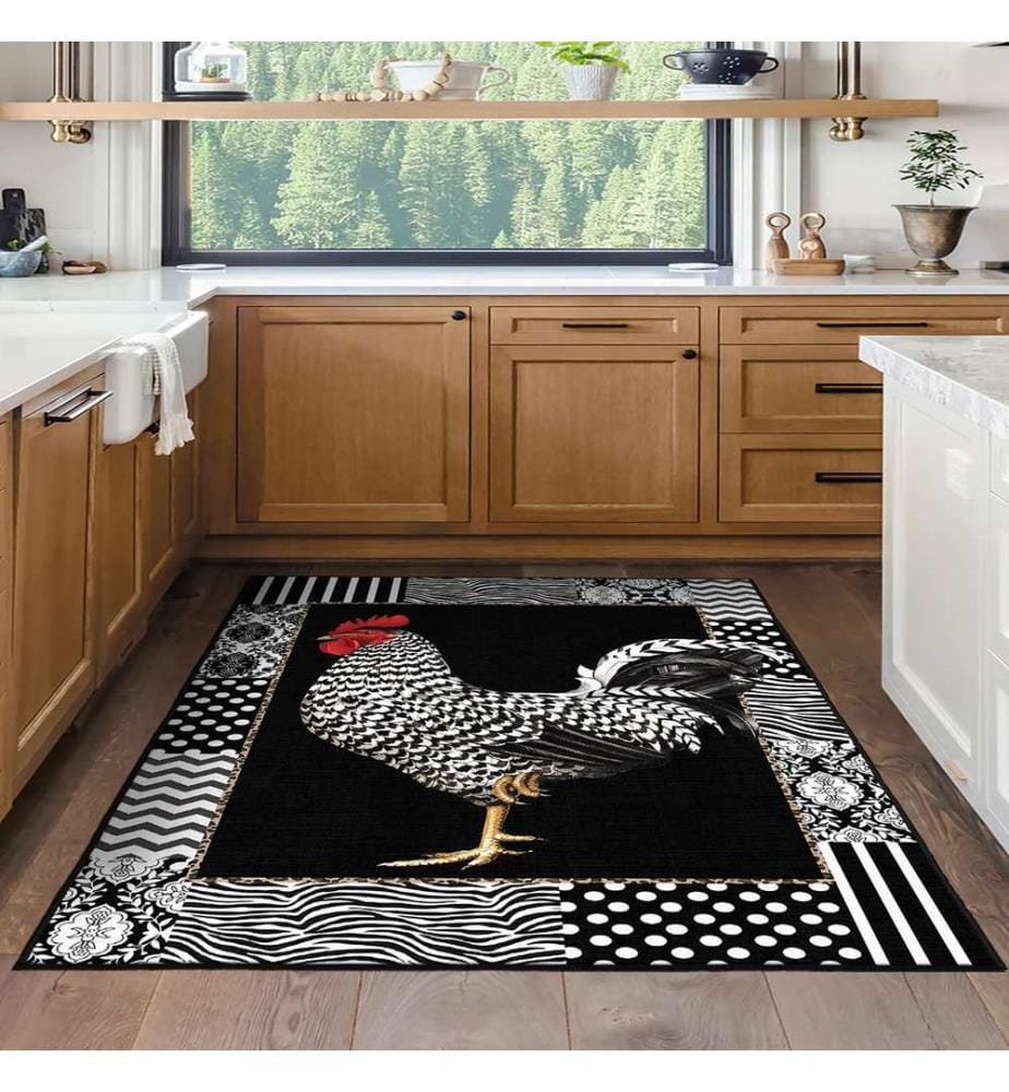 Tappeto, 100 x 150, nero, 100% poliestere