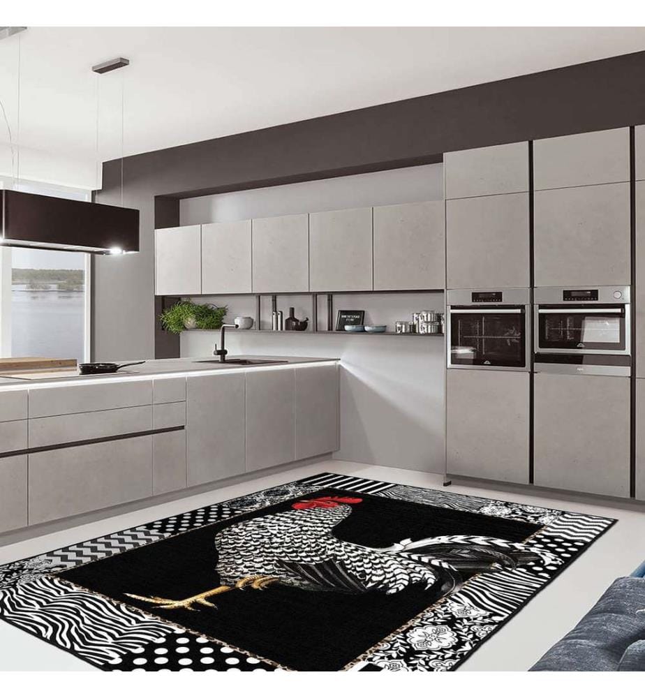 Tappeto, 100 x 150, nero, 100% poliestere