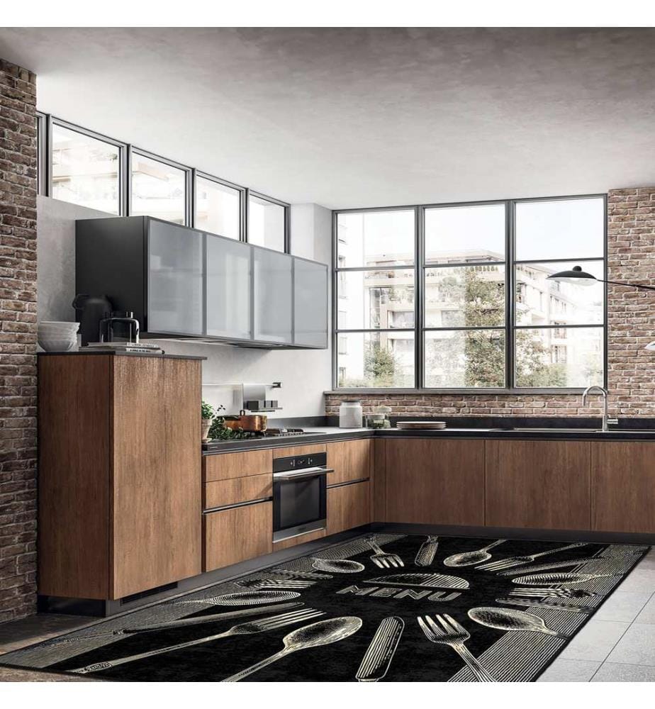 Tappeto, 100 x 200, nero, 100% poliestere