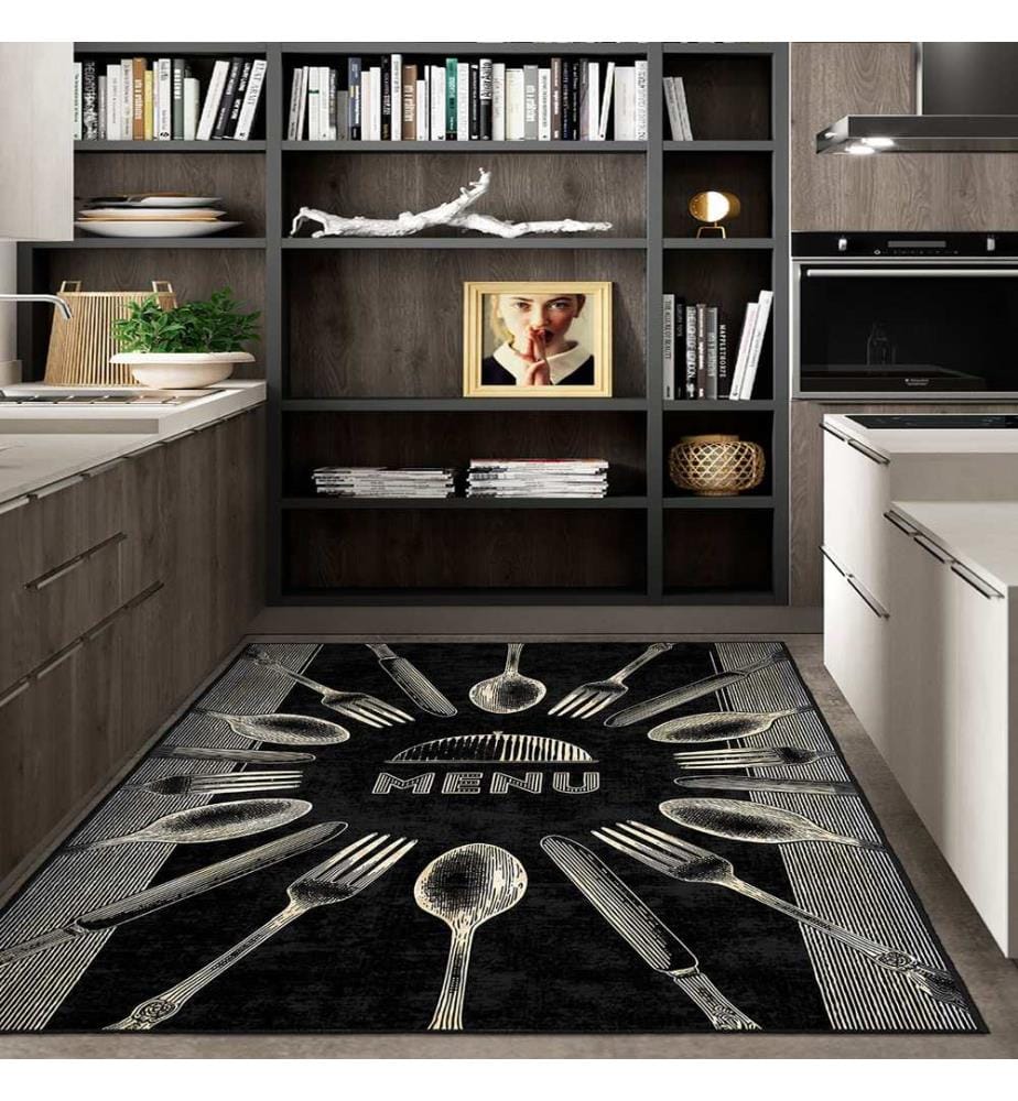 Tappeto, 100 x 150, nero, 100% poliestere