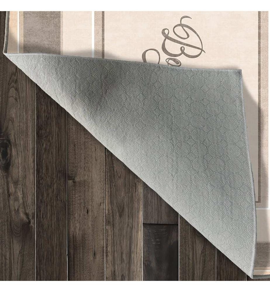 Tappeto, 80 x 300 cm, color crema, 100% poliestere