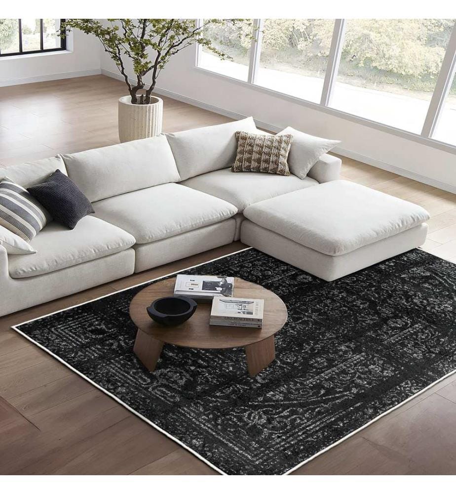 Tappeto, 80 x 120 cm, nero, 100% poliestere