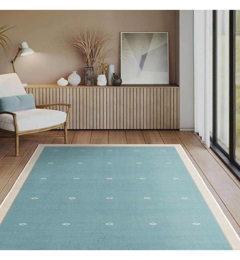 Tappeto, 100 x 150, blu, 100% poliestere