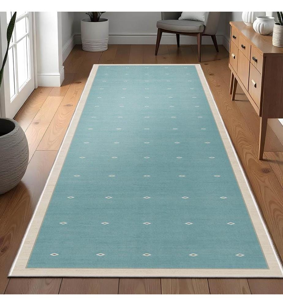 Tappeto, 80 x 150, blu, 100% poliestere