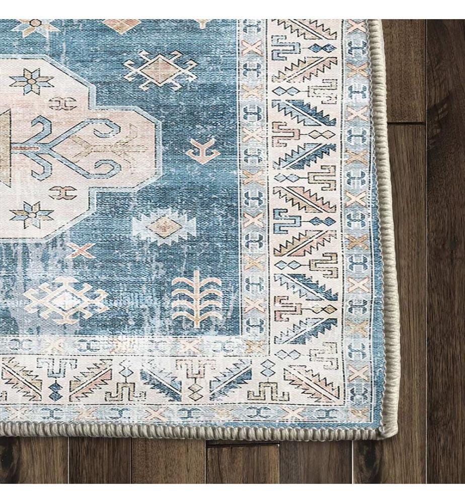 Tappeto, 80 x 300 cm, blu, 100% poliestere