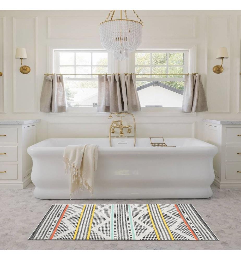 Tapis, 60 x 100, blanc, 100% POLYESTER