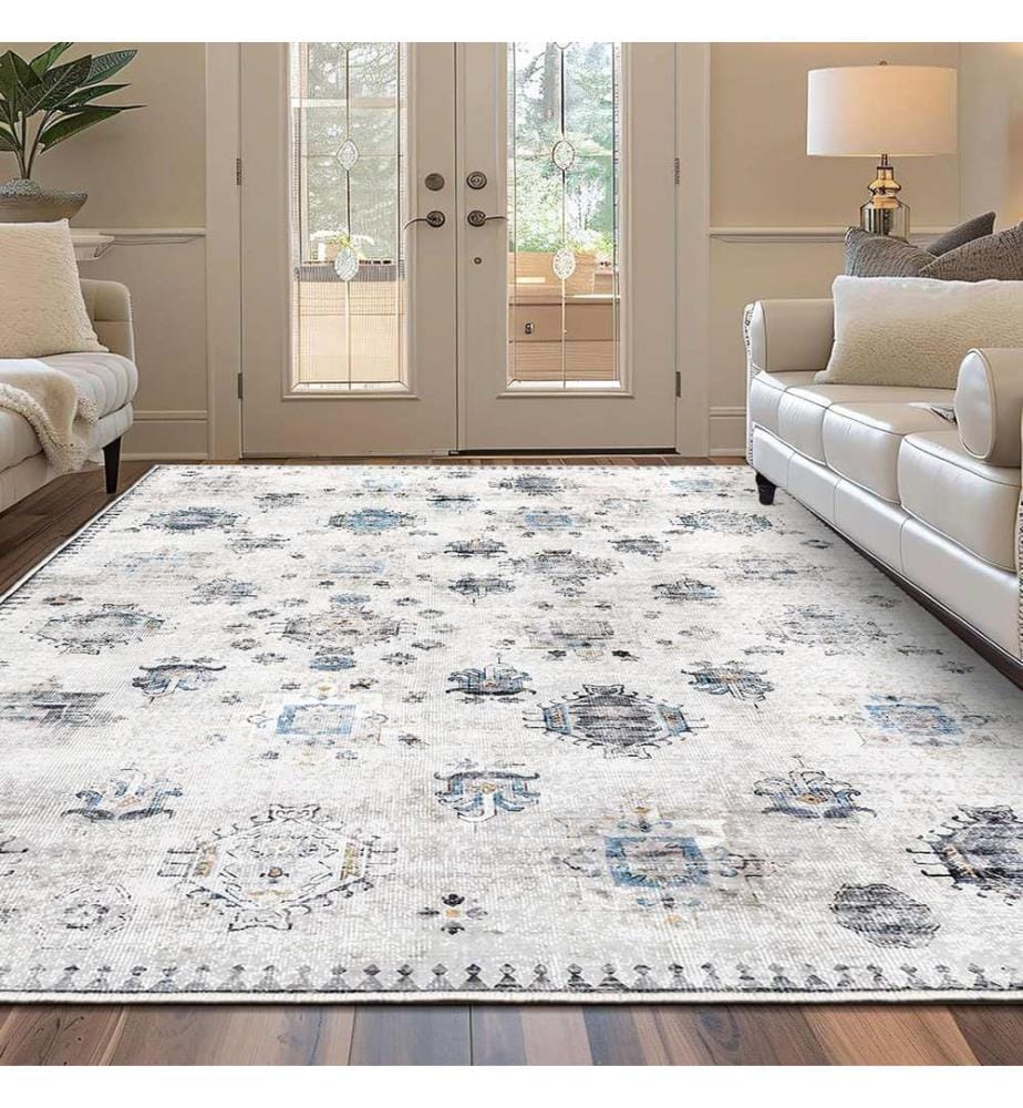 Tapis, 60 x 100, blanc, 100% POLYESTER