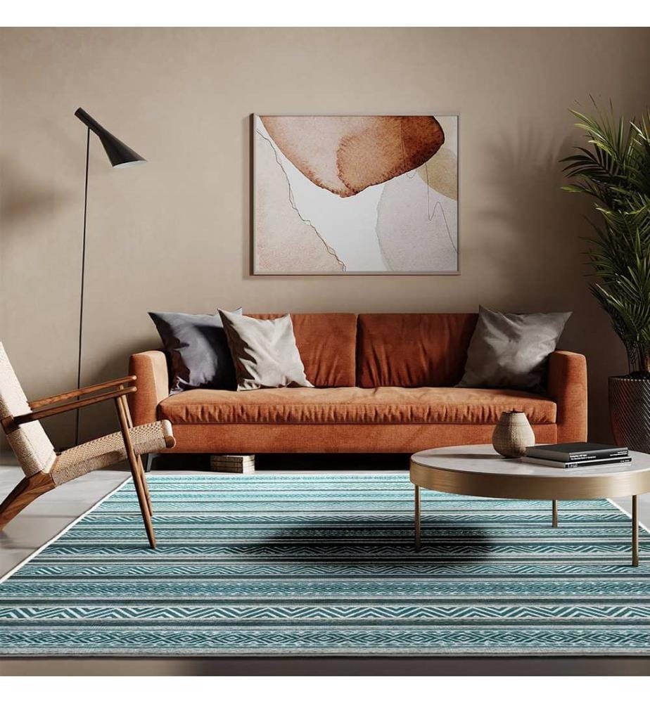 Tappeto, 80 x 150, blu, 100% poliestere