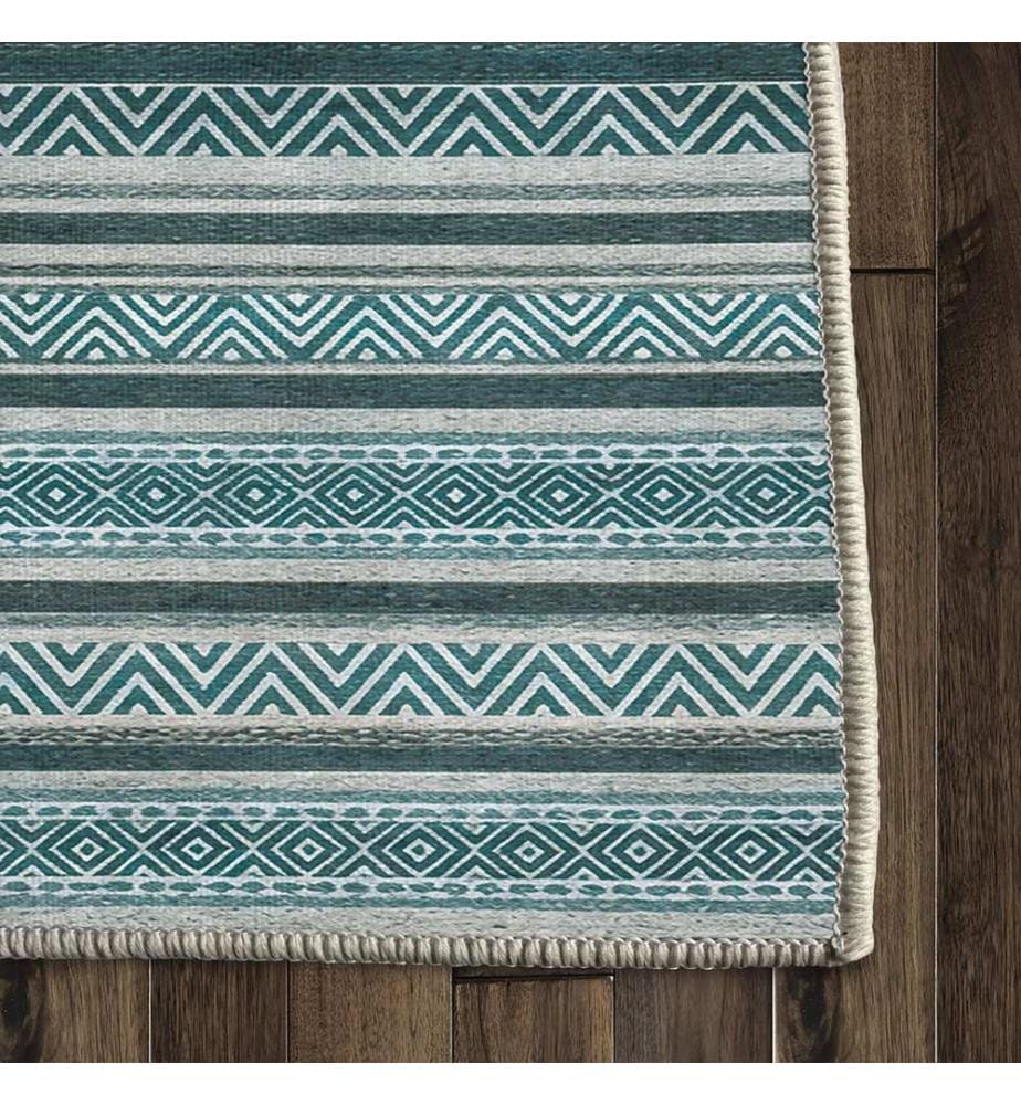 Teppich, 40 x 60, Blau, 100 % Polyester