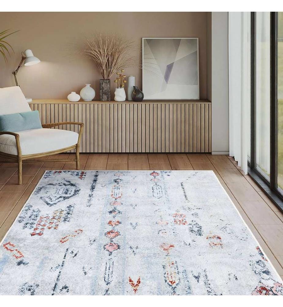 Tappeto, 80 x 300 cm, blu, 100% poliestere