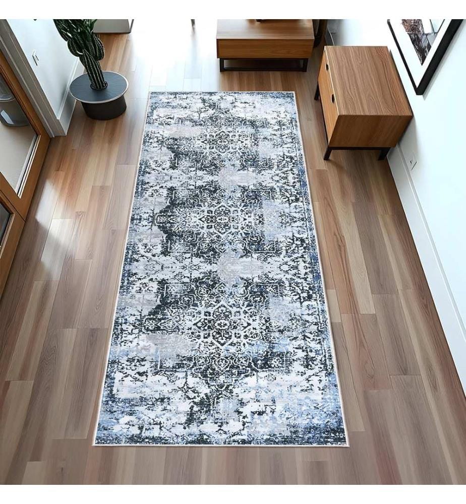 Tappeto, 80 x 150, blu, 100% poliestere