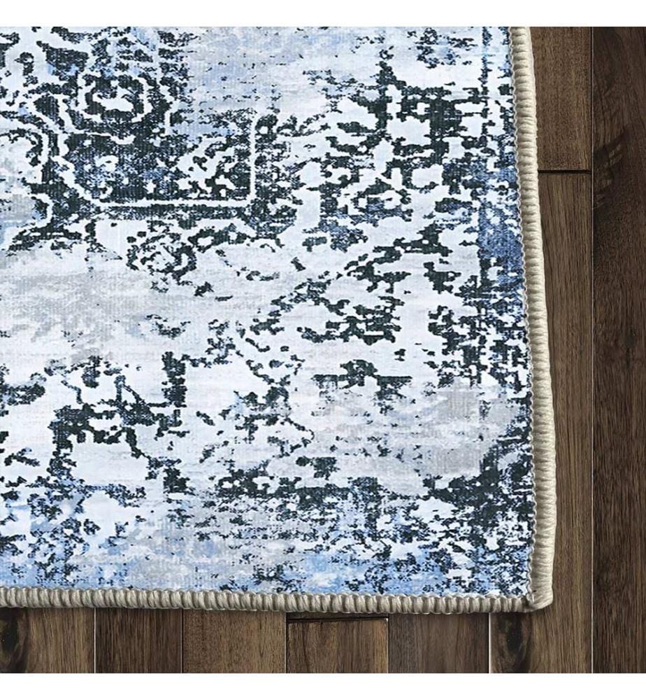 Tappeto, 80 x 120 cm, blu, 100% poliestere