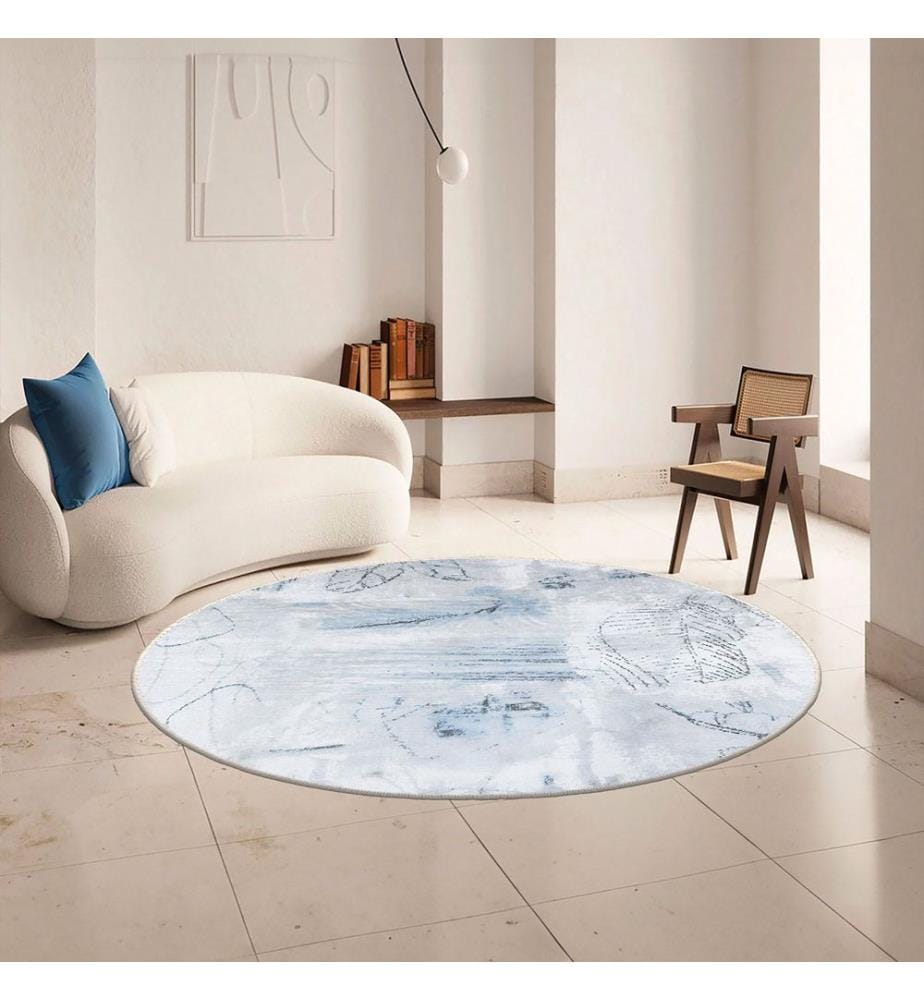 Tappeto, 100 x 100 cm, blu, 100% poliestere