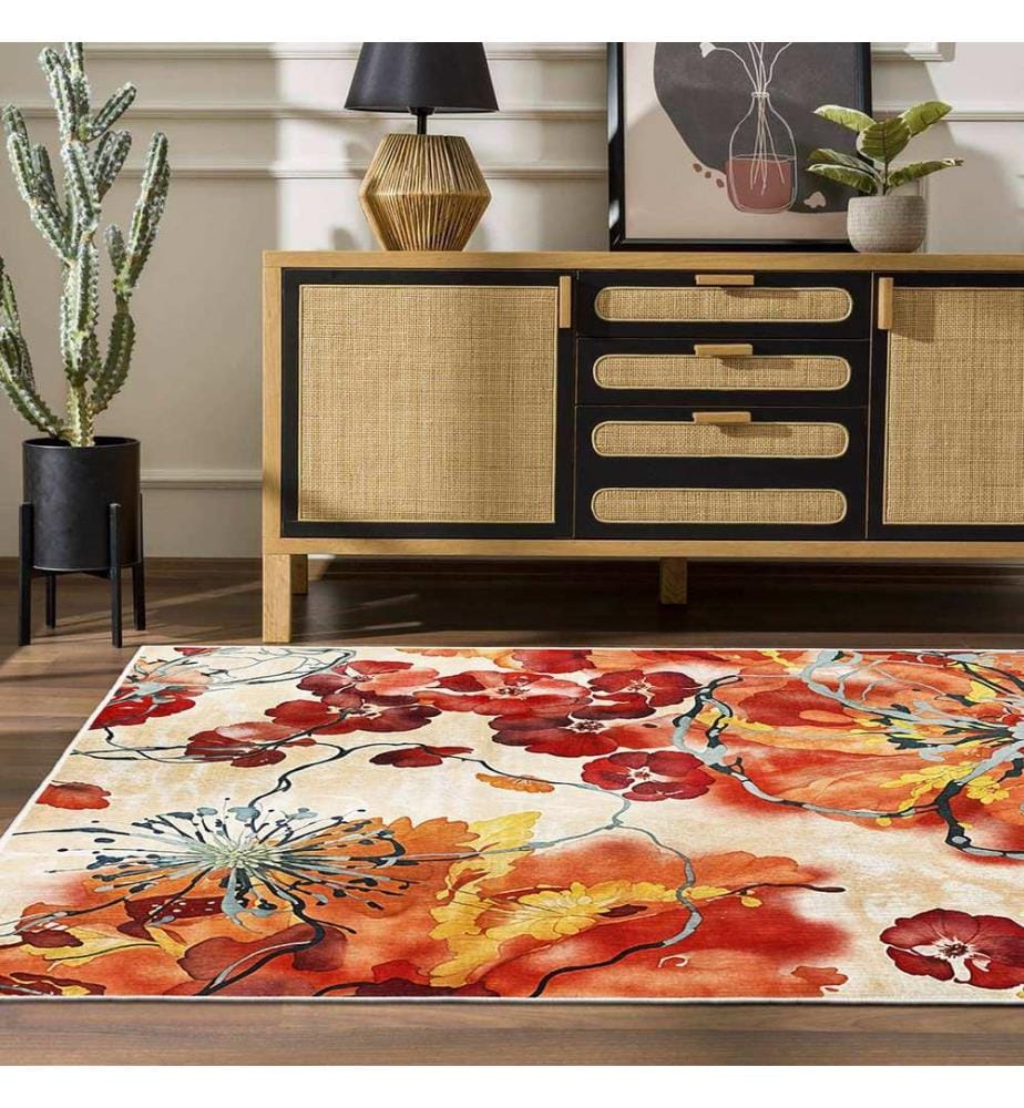 Teppich, 40 x 60, Orange, 100 % Polyester