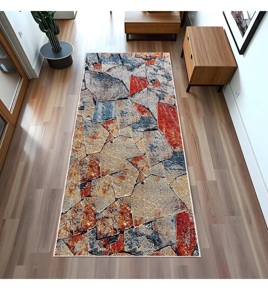 Tappeto, 140 x 220 cm, rosso, 100% poliestere