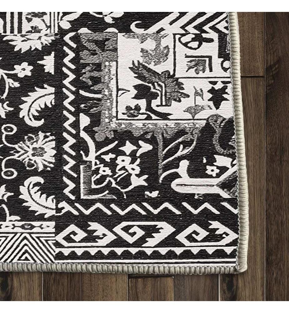 Tappeto, 140 x 220 cm, nero, 100% poliestere