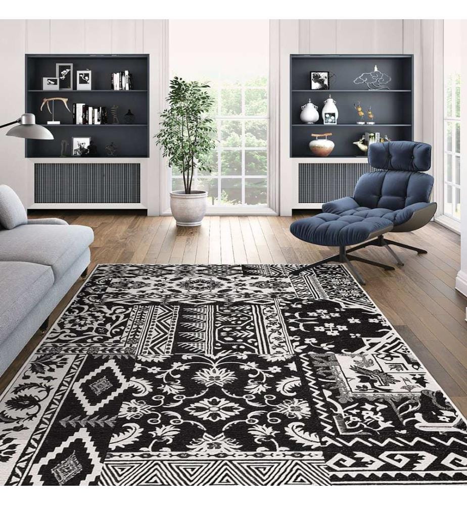 Tappeto, 100 x 200, nero, 100% poliestere