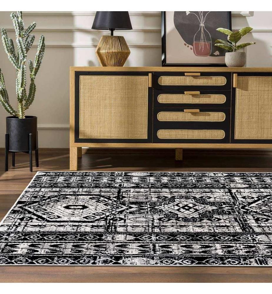 Tappeto, 100 x 200, nero, 100% poliestere
