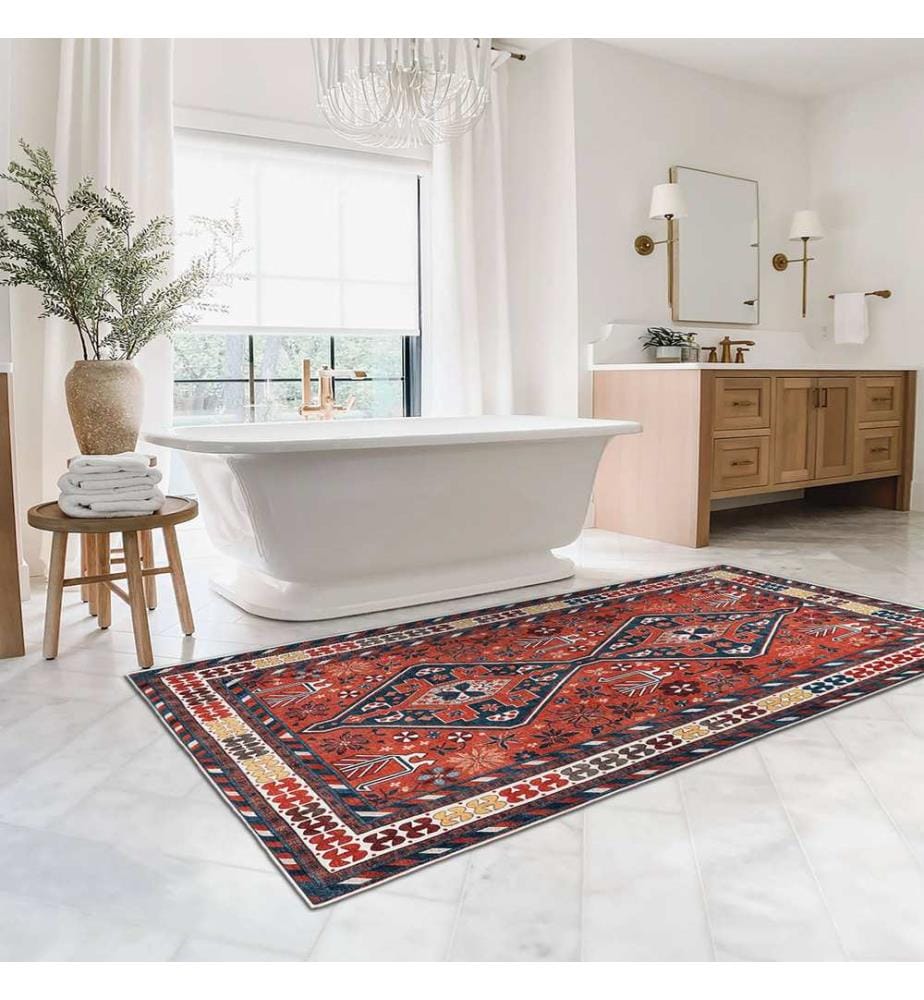Tappeto, 100 x 150, rosso, 100% poliestere