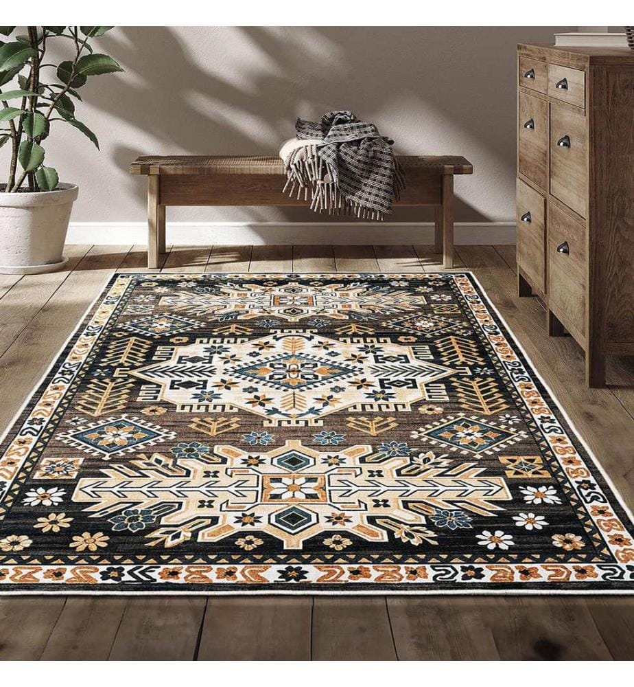 Tappeto, 80 x 120 cm, marrone, 100% poliestere