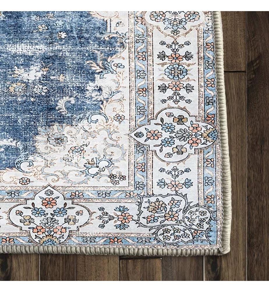 Teppich, 40 x 60, Blau, 100 % Polyester