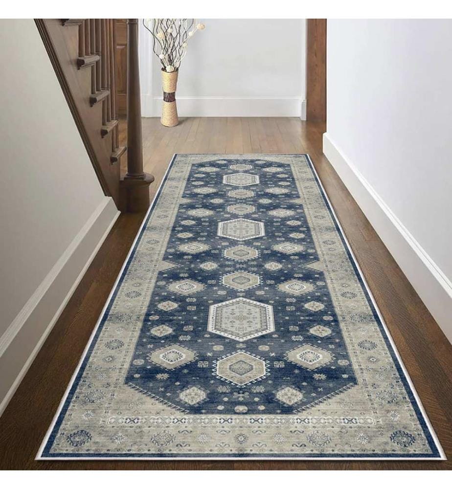 Tapis, 40 x 60, bleu marine, 100% POLYESTER