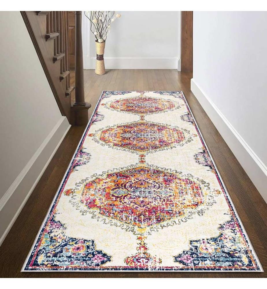 Tappeto, 80 x 300 cm, arancione, 100% poliestere