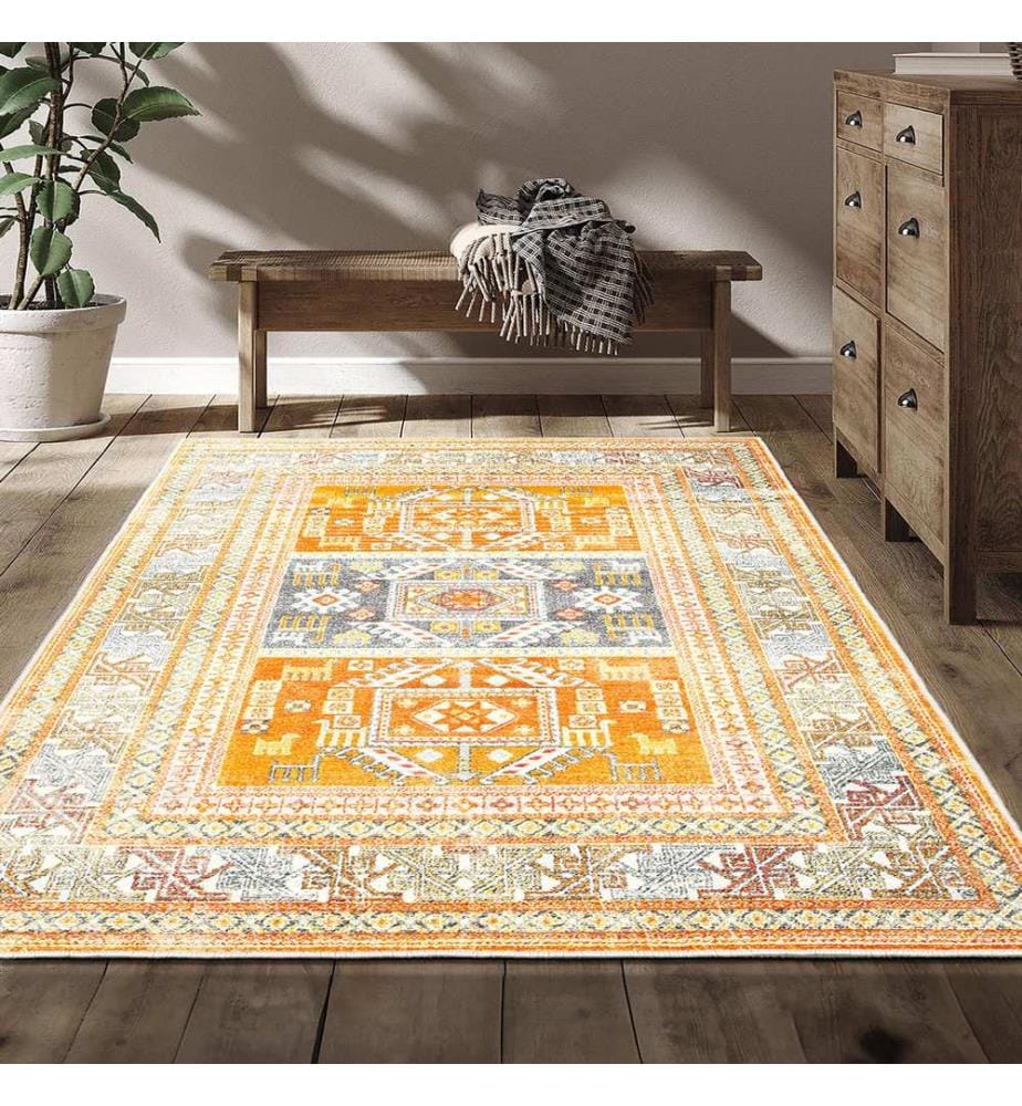 Teppich, 50 x 80, Gelb, 100 % Polyester