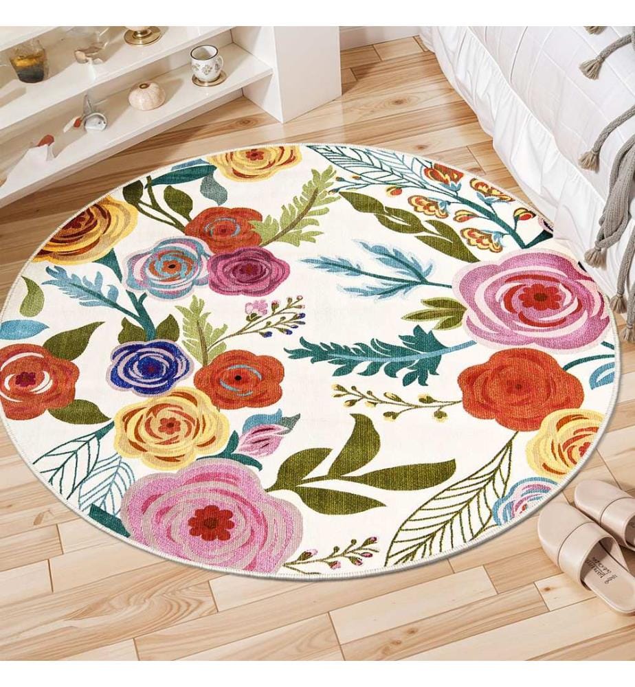 Teppich, 70 x 70 cm, Creme, 100 % Polyester