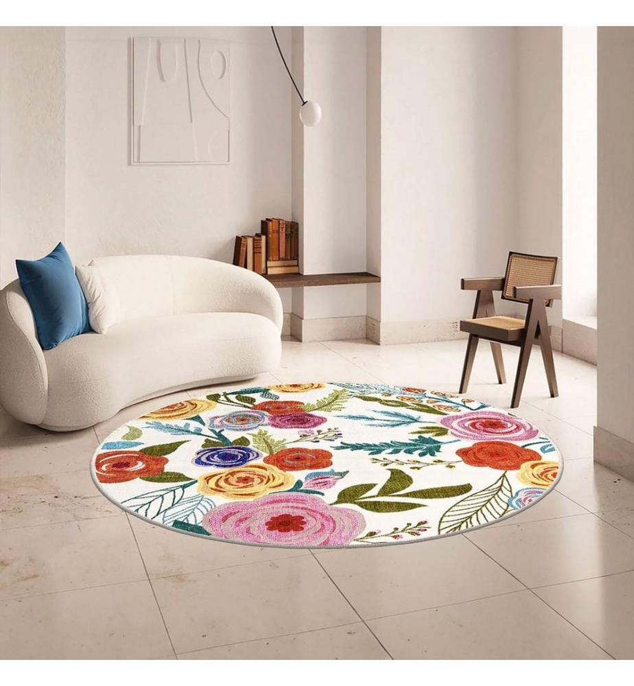 Teppich, 50 x 50 cm, Creme, 100 % Polyester