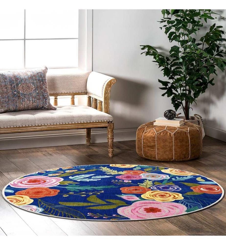 Teppich, 70 x 70 cm, Marineblau, 100 % Polyester