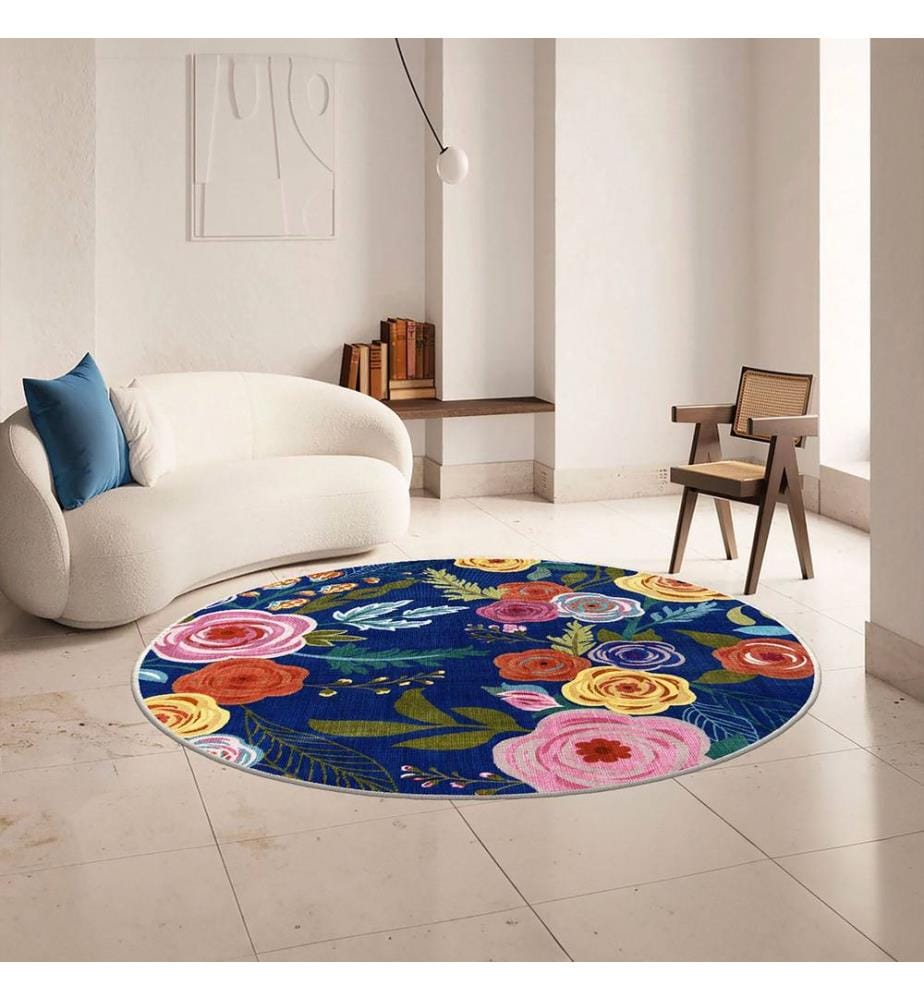 Teppich, 50 x 50 cm, Marineblau, 100 % Polyester