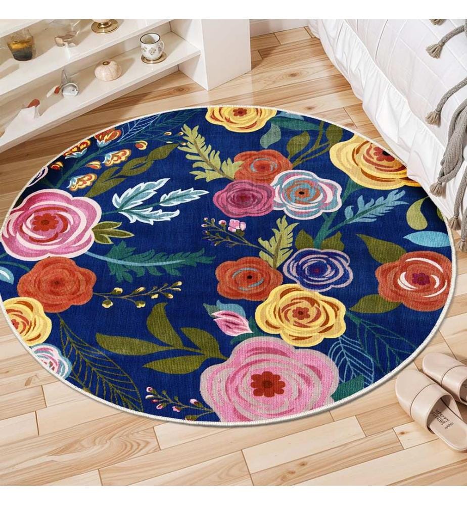 Teppich, 50 x 50 cm, Marineblau, 100 % Polyester