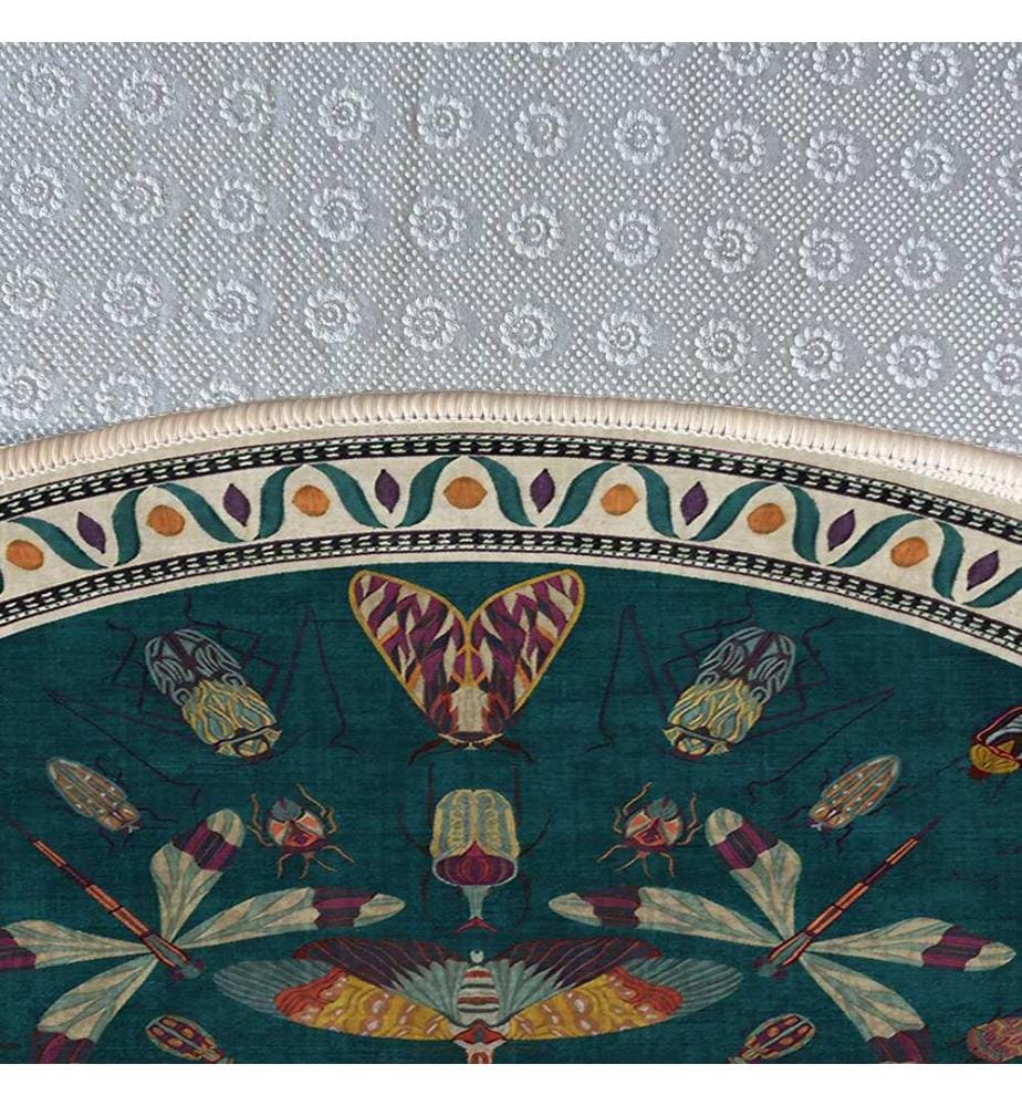 Tappeto, 150 x 150 cm, blu, 100% poliestere