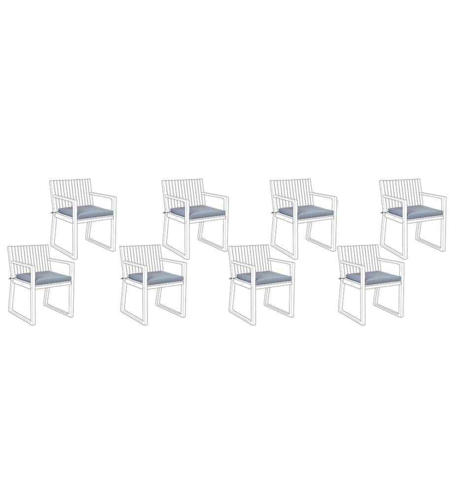 Set di 8 cuscini per sedie SASSARI 46 x 46 cm Blu