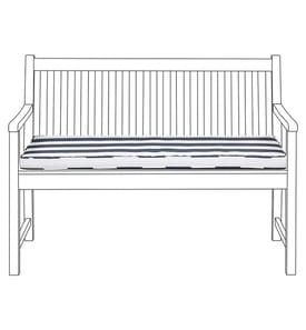 Cuscino per sedile a panca VIVARA 112 x 54 cm Blu marino