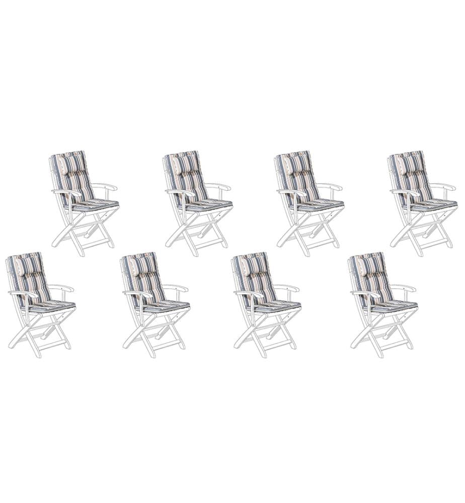 Set di 8 Cuscini Schiena/Seduta MAUI 40 x 54 cm Multicolore