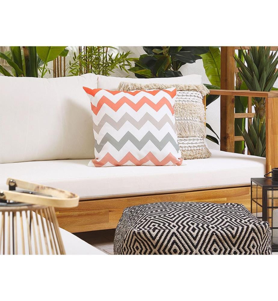 Set di 2 cuscini da esterno LAGARO Trama Chevron 45 x 45 cm Multicolore