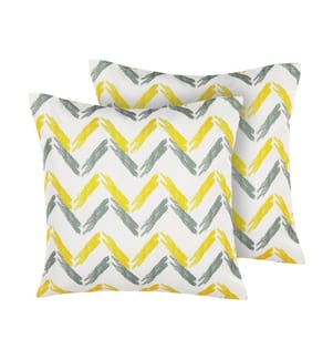 Set of 2 Outdoor Cushions AFFILE Chevron Pattern 45 x 45 cm Multicolour
