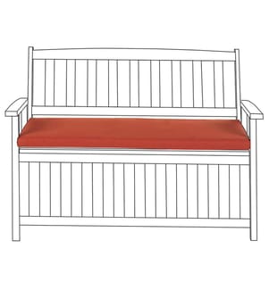 Cuscino per sedile a panca SOVANA 45 x 110 cm Rosso scuro