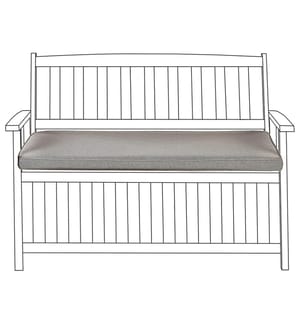 Cuscino per sedile a panca SOVANA 108 x 45 cm Grigio