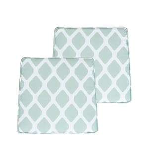 Lot de 2 coussins pour chaises de jardin TERNI 37 x 34 cm Vert menthe