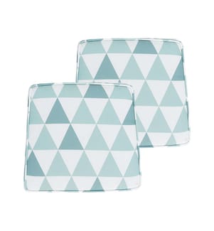 Lot de 2 coussins pour chaises de jardin TERNI 37 x 34 cm Bleu clair